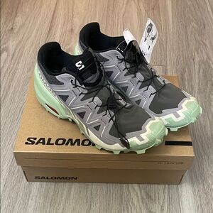 Salomon Women's Athletic Shoes - Gray and Mint